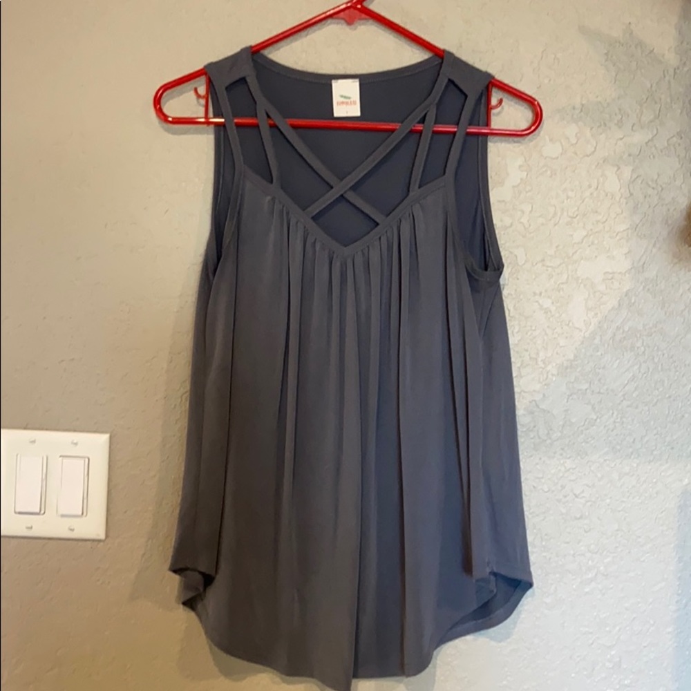 Flowy grey Hummingbird tank size small